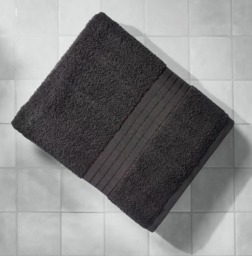 OHS 100% Cotton Bath Towel, Charcoal Grey - 1PC - thumbnail 2