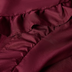 OHS Frill Edge Duvet Cover Set, Burgundy - Double - thumbnail 5