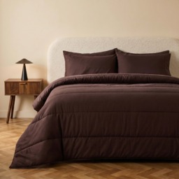 OHS Coverless 10.5 Tog Duvet Set, Coffee - King - thumbnail 1
