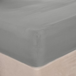 OHS Plain Dyed Deep Fitted Sheet, Grey - King - thumbnail 2