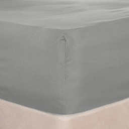 OHS Plain Dyed Deep Fitted Sheet, Grey - King