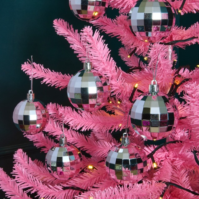 OHS 30 Pack Disco Ball Bauble Set - Silver - image 1