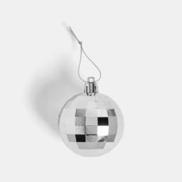 OHS 30 Pack Disco Ball Bauble Set - Silver - thumbnail 5