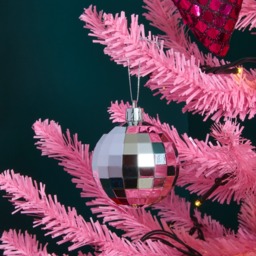 OHS 30 Pack Disco Ball Bauble Set - Silver - thumbnail 2