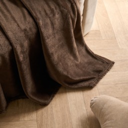 OHS Supersoft Throw, Chocolate - 150 x 200cm - thumbnail 2
