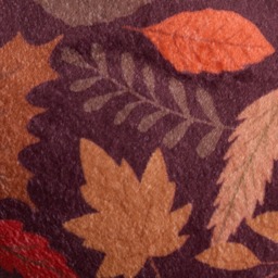 OHS Ultra Soft Autumn Print Throw - Burgundy - thumbnail 5