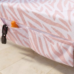 OHS Zebra Print Beach Towel in a Bag - Natural - thumbnail 2