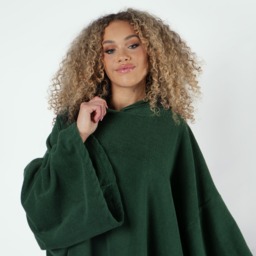 OHS Adult Towel Poncho - Forest Green - thumbnail 3