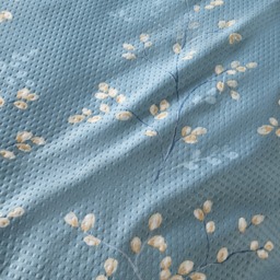 OHS Embossed Willow Print Duvet Cover Set, Blue - Superking - thumbnail 3