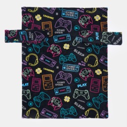 OHS Kids Gaming Printed Wearable Blanket - Black - thumbnail 3