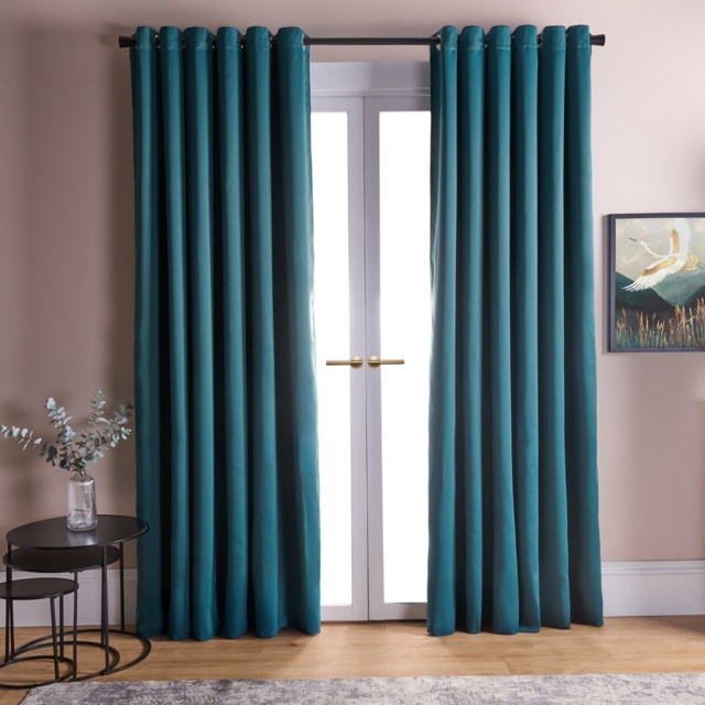 "OHS Eyelet Blackout Curtains, Teal - 66 x 72""" - image 1
