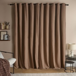 OHS Bouclé Eyelet Blackout Curtains, Natural - 66 x 90in - thumbnail 3