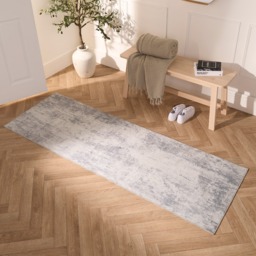 OHS Washable Abstract Printed Runner - Charcoal - thumbnail 1
