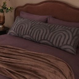 OHS Tufted Arches Bolster Pillow - Coffee