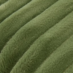 OHS Faux Fur Thick Ribbed Cushion Covers, Woodland Green - 45 x 45cm - thumbnail 5