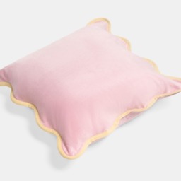 OHS 4 Pack Matte Velvet Scallop Edge Cushion Covers - Pink/Yellow - thumbnail 5