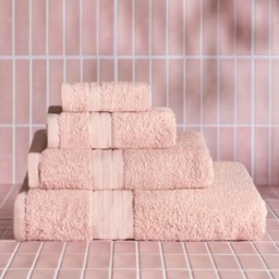 OHS 100% Cotton Flannel Face Cloth, Blush Pink - 1PC - thumbnail 1