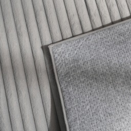 OHS Faux Fur Ribbed Rug, Grey - 160 x 230cm - thumbnail 4