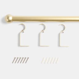 OHS 28mm Extendable Ball Curtain Pole, Brushed Gold - 120-220cm - thumbnail 5