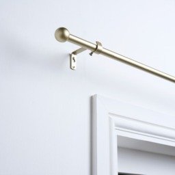 OHS 28mm Extendable Ball Curtain Pole, Brushed Gold - 120-220cm - thumbnail 1