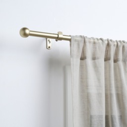 OHS 28mm Extendable Ball Curtain Pole, Brushed Gold - 120-220cm - thumbnail 2
