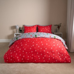 OHS Christmas Gonk Reversible Duvet Cover Set, Grey - King - thumbnail 5