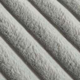 OHS Faux Fur Thick Ribbed Throw, Grey - 125 x 150cm - thumbnail 5