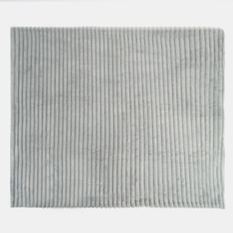OHS Faux Fur Thick Ribbed Throw, Grey - 125 x 150cm - thumbnail 4