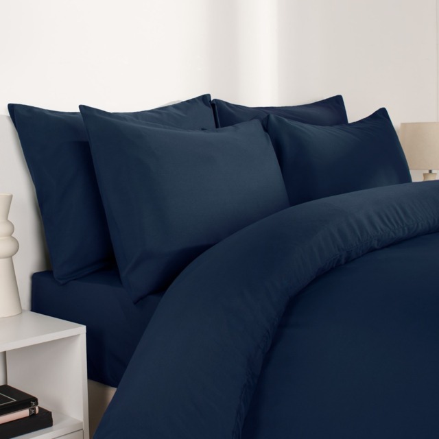 OHS 2 Pack Plain Dyed Housewife Pillowcases - Navy - image 1