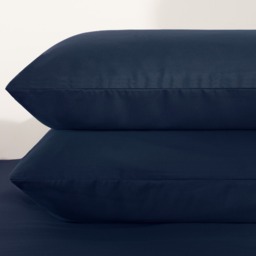 OHS 2 Pack Plain Dyed Housewife Pillowcases - Navy - thumbnail 5