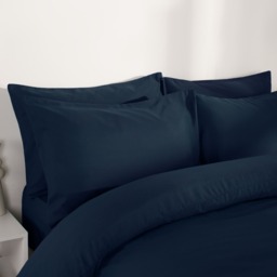 OHS 2 Pack Plain Dyed Housewife Pillowcases - Navy - thumbnail 2