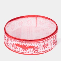 OHS Nordic Print Wreath Storage Bag - Red - thumbnail 3