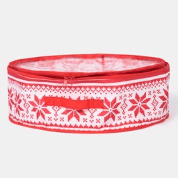 OHS Nordic Print Wreath Storage Bag - Red - thumbnail 4