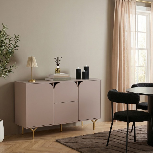 OHS Modern Curved Drawer Sideboard - Natural - image 1