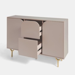 OHS Modern Curved Drawer Sideboard - Natural - thumbnail 4