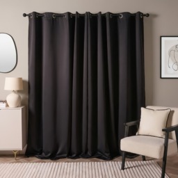 "OHS Eyelet Blackout Curtains - Black, 46"" X 54""" - thumbnail 2