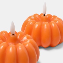 OHS 2 Pack Pumpkin LED Candles - Orange - thumbnail 4