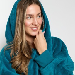 OHS Adults Fleece Hoodie Blanket - Teal - thumbnail 5