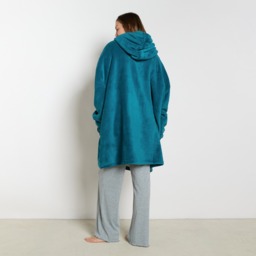 OHS Adults Fleece Hoodie Blanket - Teal - thumbnail 2