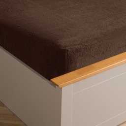 OHS Teddy Fleece Fitted Sheet, Chocolate - Single