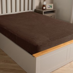 OHS Teddy Fleece Fitted Sheet, Chocolate - Single - thumbnail 2