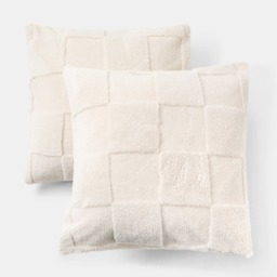 OHS Tufted Checkerboard Cushion Covers, Stone - 45 x 45cm - thumbnail 2