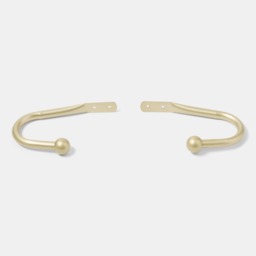OHS 2 Pack Curtain Rod Tie Backs - Brushed Gold - thumbnail 2