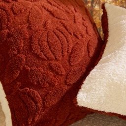 OHS 2 Pack Tufted Pumpkin Cushion Covers, Rust - 45 x 45cm - thumbnail 2