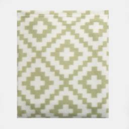 OHS Geometric Tile Print Fleece Throw - Sage - thumbnail 5