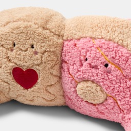 OHS Party Biscuit Duo Cuddle Cushion - Natural/Pink - thumbnail 4