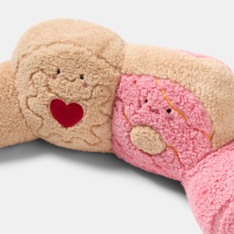 OHS Party Biscuit Duo Cuddle Cushion - Natural/Pink - thumbnail 2