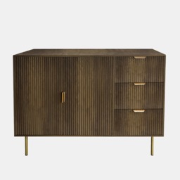 OHS Ribbed Sideboard - Medium Wood - thumbnail 2
