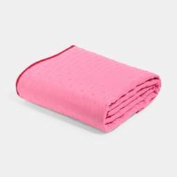 OHS Scallop Edge Quilted Throw - Pink/Red - thumbnail 4