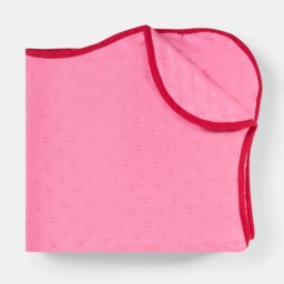 OHS Scallop Edge Quilted Throw - Pink/Red - thumbnail 5